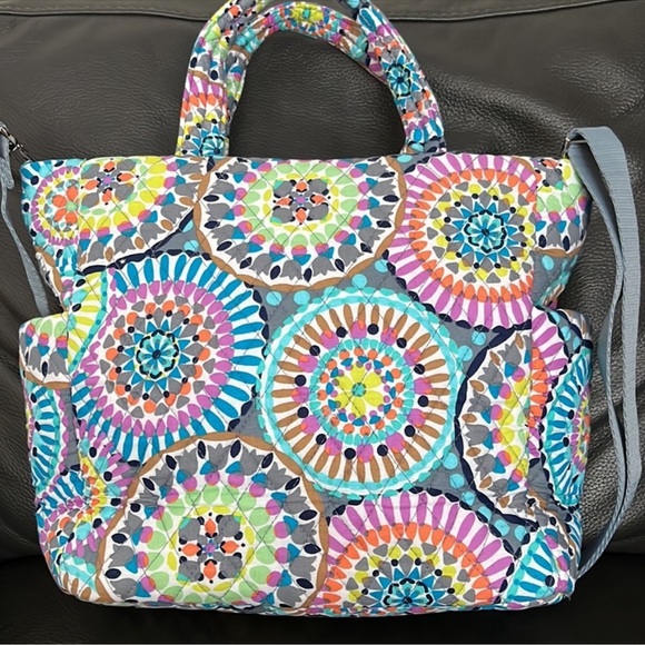 Vera Bradley Medium Zip Top Tote - Sunny Medallion - Picture 7 of 13